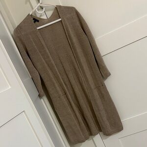 Talbots Tan Long Cardigan Sweater